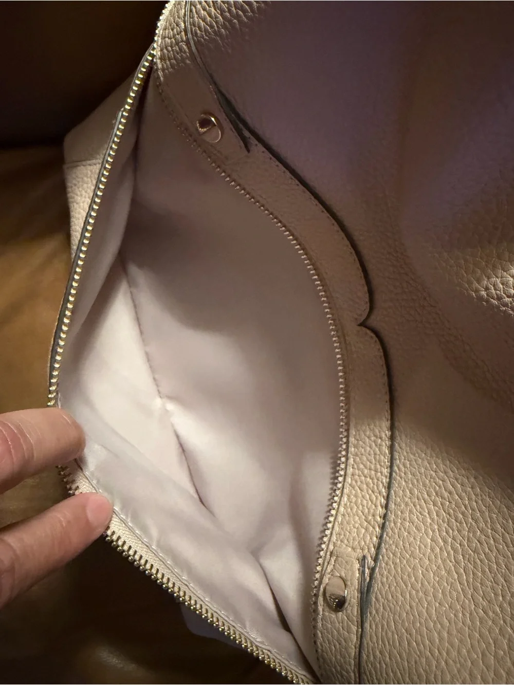 kate spade Cream Pebbled Leather Backpack